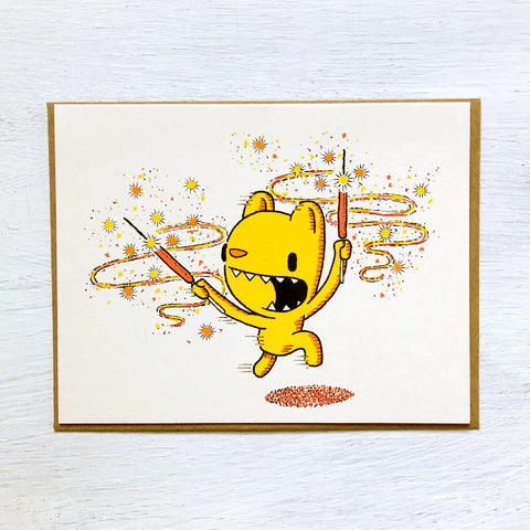 sparklers celebrate card