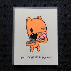 you deserve a donut! greeting card