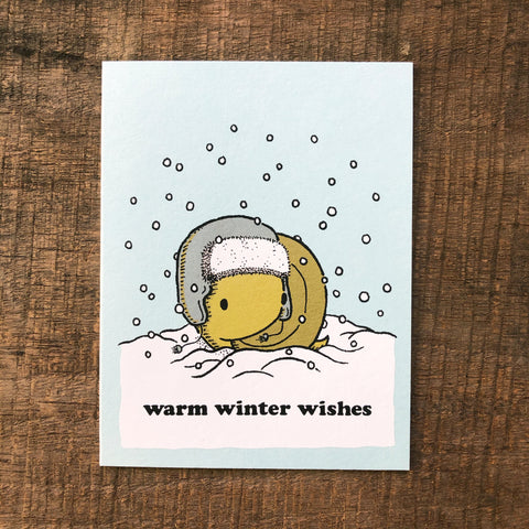 warm winter wishes holiday card (3 options)