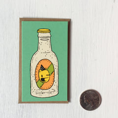 birthday bottle mini card