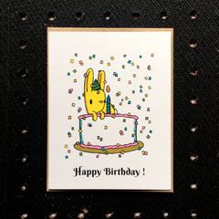 birthday bunny cake card