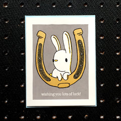 good luck bunny card
