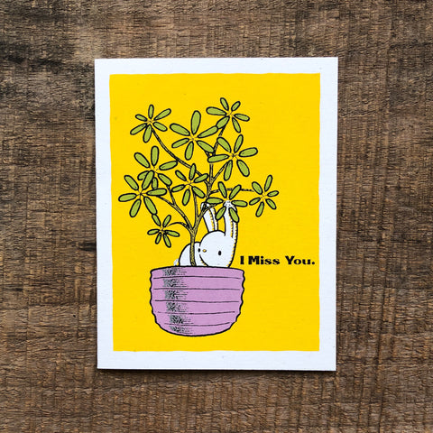 miss you bunny card