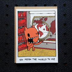 you mean the world to me card