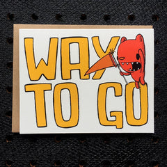 way to go - bear - greeting card