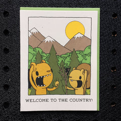 welcome to the country greeting card
