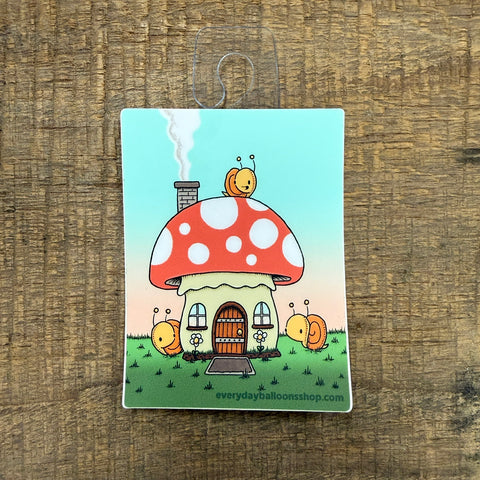 Mushroom House Sticker