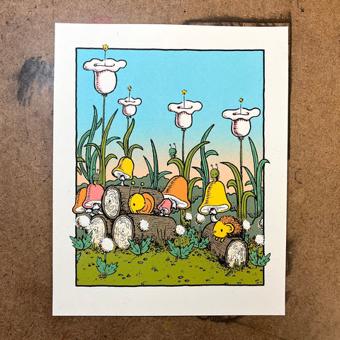 at the meadow's edge screen print (8x10)