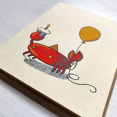 crab birthday card