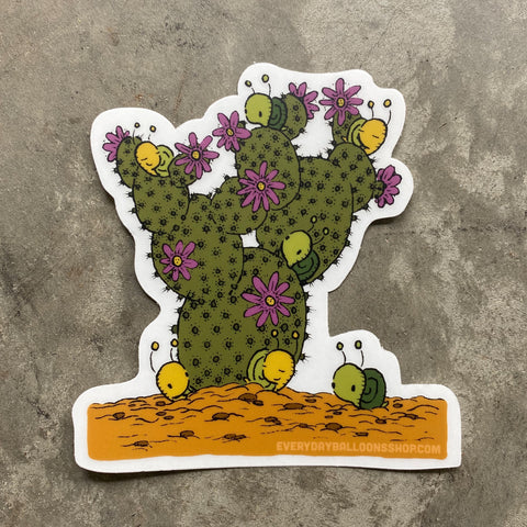 cactus clear sticker