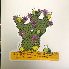 cactus clear sticker