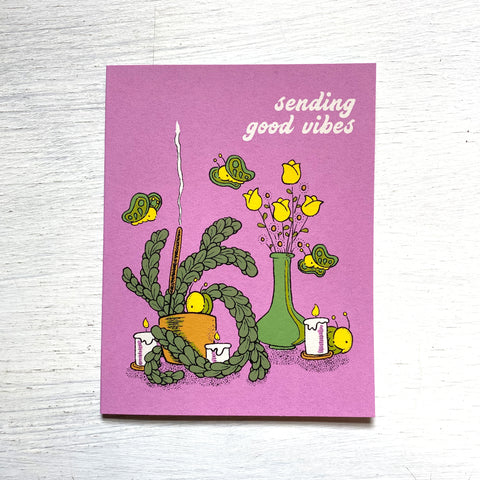 sending good vibes card