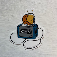 Walkman Snail Sticker