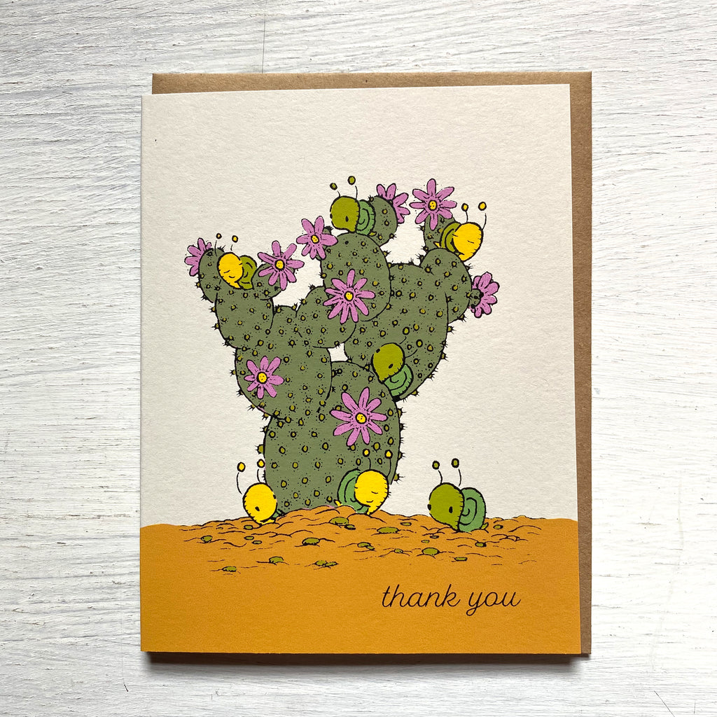 cactus thank you card