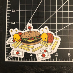 Snails + Hamburgers Sticker