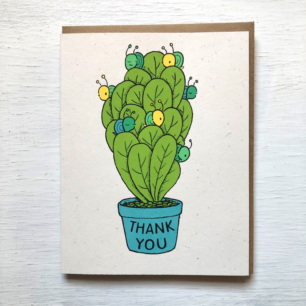 potted plant thank you card