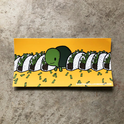 Taco Turtle Bumper Sticker