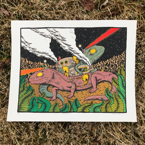 reptile recon screen print (16x20)