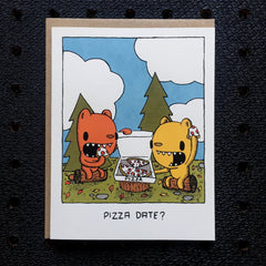 pizza date greeting card
