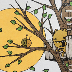 get up here - treehouse screen print (11x17)