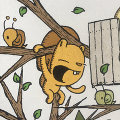 get up here - treehouse screen print (11x17)