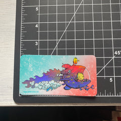 Spaceship Holographic Sticker