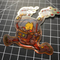 Pizza Delivery Holographic Sticker