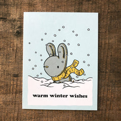 warm winter wishes holiday card (3 options)