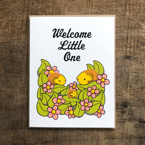 hedgehogs new baby card