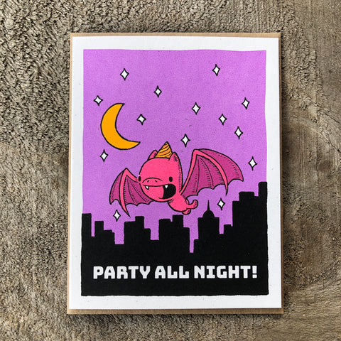 party all night birthday card