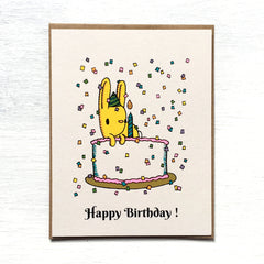 birthday bunny cake card