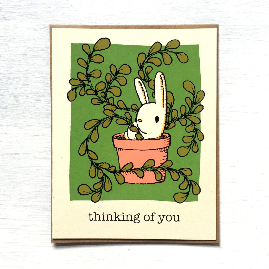 thinking of you bunny card