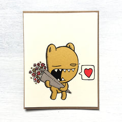 bear valentine, cute valentine card