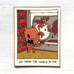 you mean the world to me card