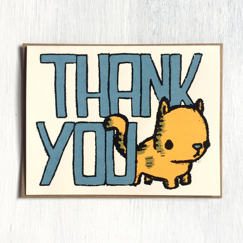 thank you kitty greeting card