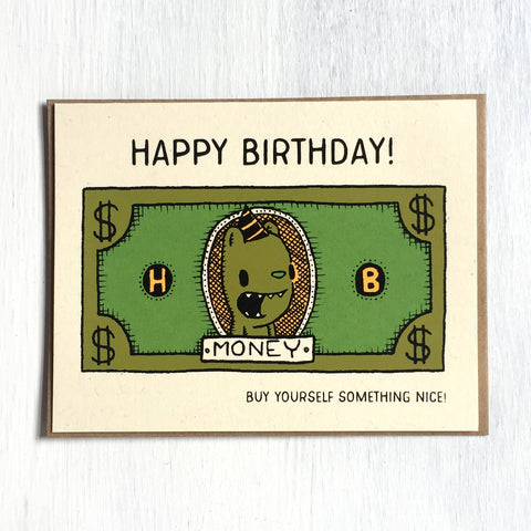 birthday money card