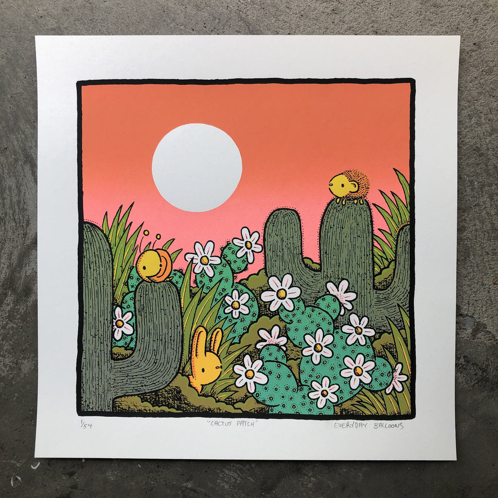 Cactus Patch screen print (12x12)