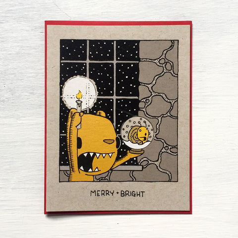 merry + bright holiday card