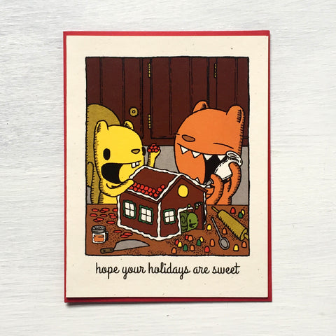 gingerbread house holiday card