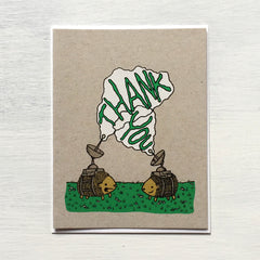 thank you hedgehog greeting card