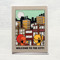 welcome to the city greeting card