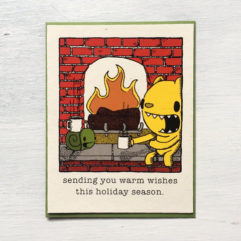 warm wishes holiday card