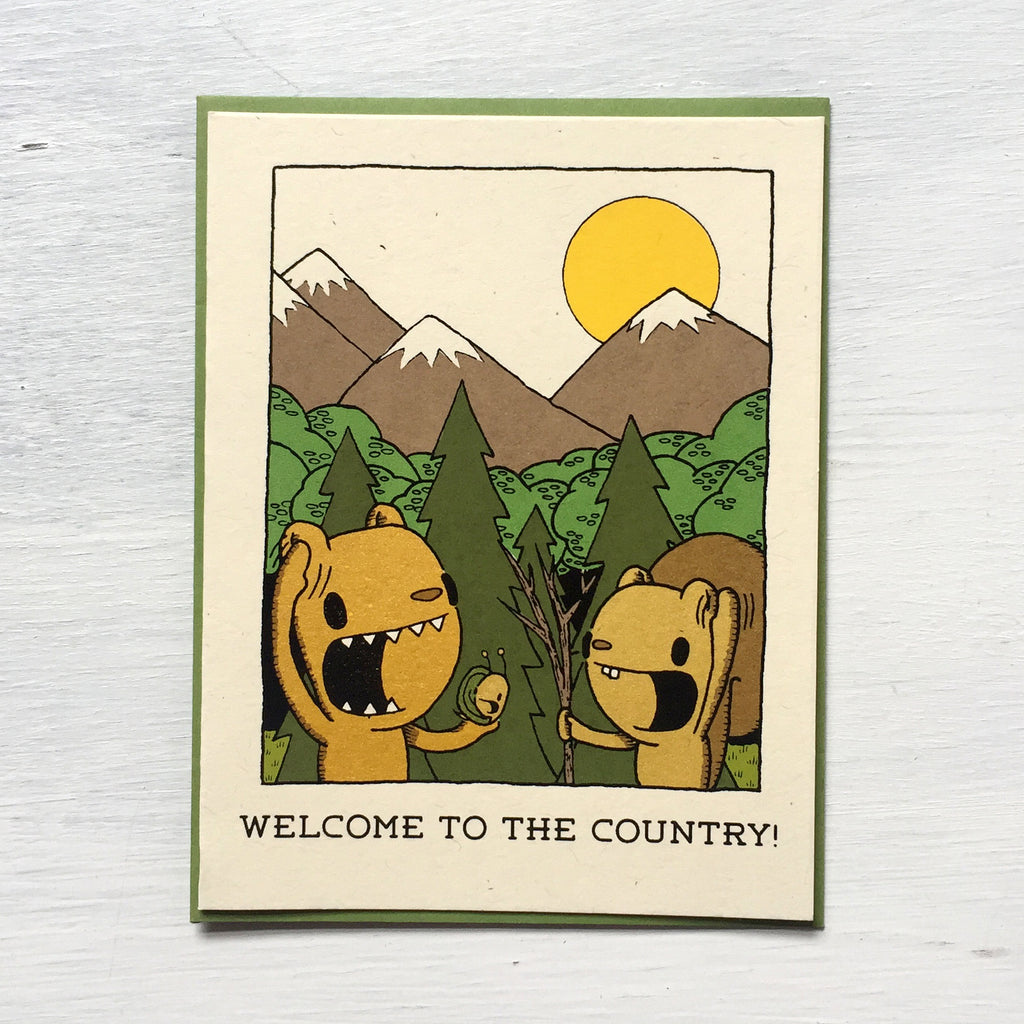 welcome to the country greeting card