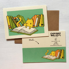 cat bookmark card