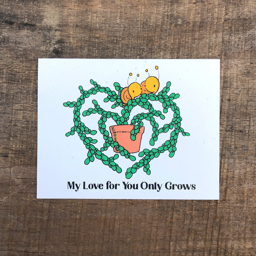 my love for you grows card