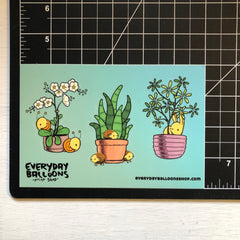 potted plants sticker sheet