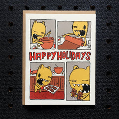 baking cookies holiday card