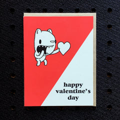 bear valentine card