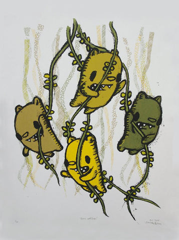 bears on vines screen print (18x24)