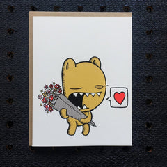 bear valentine, cute valentine card